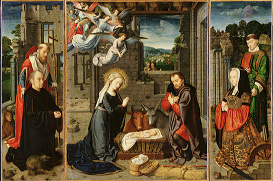 The Nativity by Gerard David, ca. 1510-15